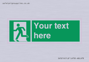 Custom Emergency Exit Left Sign